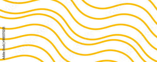 Yellow instant noodle, pasta and spaghetti texture with geometric wavy lines. Ramen, pasta vector pattern. Background abstract food illustration