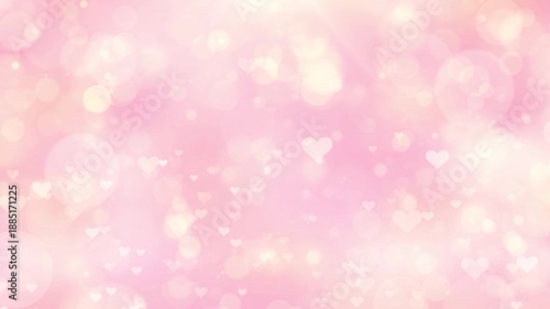 Glittering festive lights.Sparkling pink.Valentine's Day,Wedding,Mother's Day.Loop video.　ピンク　キラキラ　ループ動画　光る　抽象的　おしゃれ　豪華　ファンタジー　メルヘン　玉ボケ　パーティクル