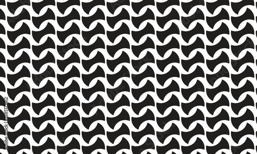 Seamless Interlocking Curved Geometric Pattern Vector for Luxury Product Packaging Modern Textile Print and Minimalist Branding Background