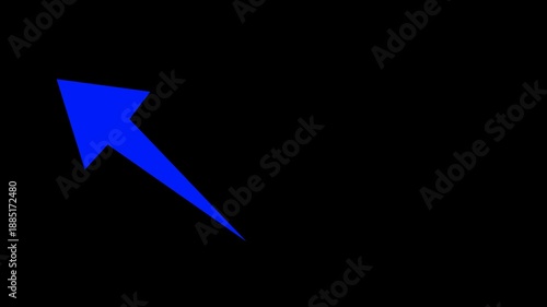 Arrow animation in black background,