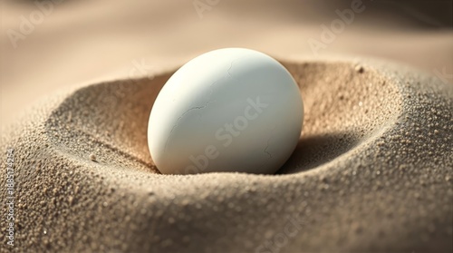 Minimal luxury easter egg sand texture