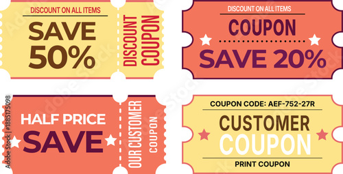 sale and promotion stickers