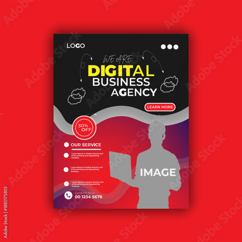 We are digital business agency social media post banner design.