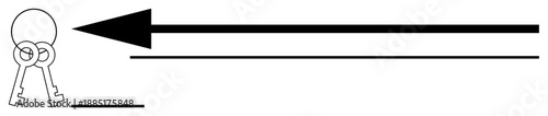 Security concept. Abstract design with keys and bold arrow safety and direction. Security s protection and control in diverse aspects. For navigation, safety, control systems, guidance, security