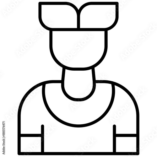 Fisherman Icon Vector Element