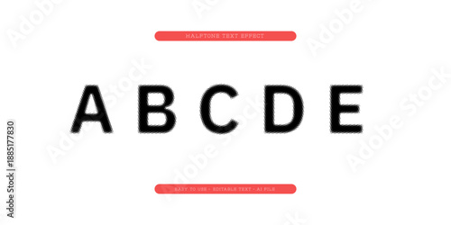 Editable halftone text effect with dotted tonal styling designed for headlines posters branding typography compositions and modern graphic design text based visual projects