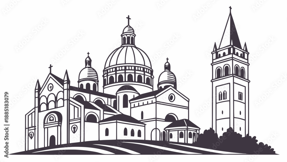 Obraz premium Abstract Geometric Skyline Vector Illustration