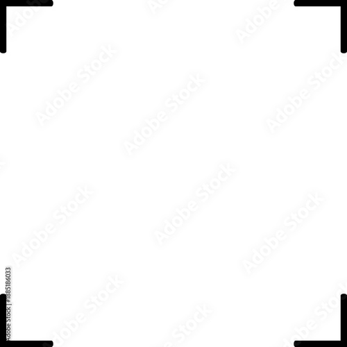 Minimalist Focus Frame Corner Brackets on White Background