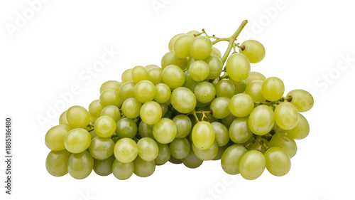 A bunch of green grapes on a white background transparent background