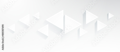 Abstract triangle technology style geometric shape background, simple white background image.