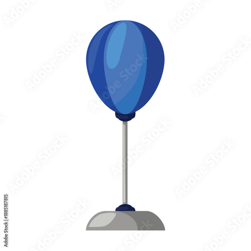 Freestanding punching bag vector illustration, standing punching bag icon, reflex punching bag vector image, freestanding reflex punch ball, vector illustration