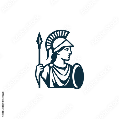 Line Art Athena Logo