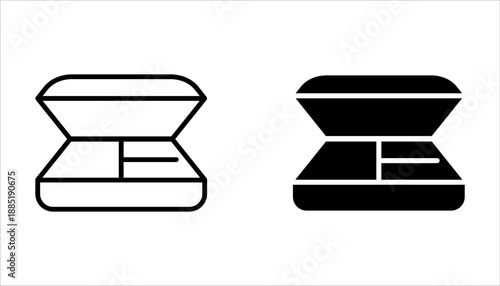 Lunchbox icon set. vector icons for web design on white background