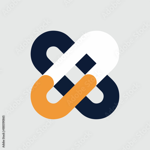 A stylized link icon