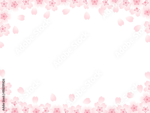 Spring Japanese Cherry blossom flower background vector. Sakura floral Wallpaper design of cherry blossom flower. Illustration for banner, wall decoration, backdrop, ads.