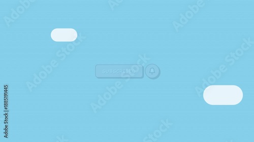 Playful Cartoon Subscribe Button Animation 4K, A fun cartoon-style subscribe button with thick outlines and bouncy animation physics. Perfect for kids' educational content, gaming channels