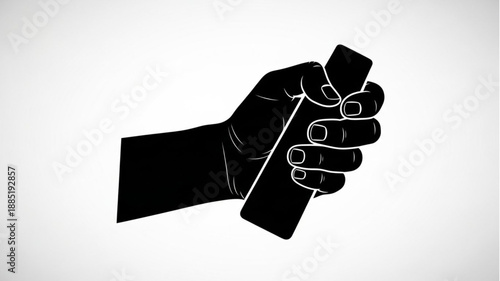 Hand Holding A Remote Control.