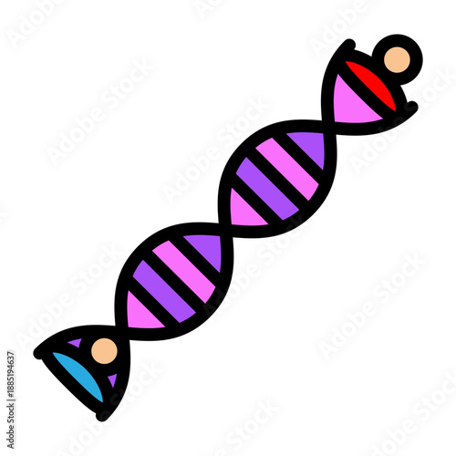 Genetic Match Vector Filled Icon Design