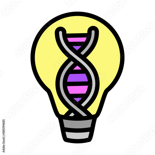 Genetics Concept Vector Filled Icon Design