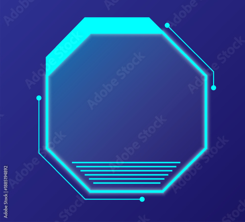 Bright interface dividers and boxes arranged in a visually balanced futuristic pattern.