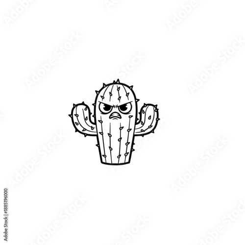 Angry Cartoon Cactus