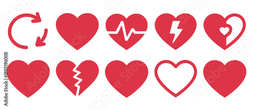 Heart symbols collection