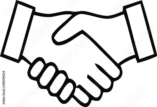 handshake agreement illustration isolated on transparent
