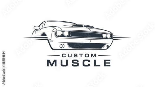 Custom Muscle Car Logo Design.
