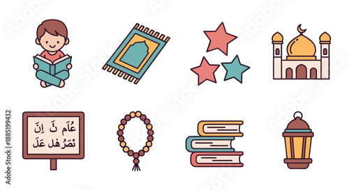 Islamic Icons Collection for Religious and Educational Purposes.