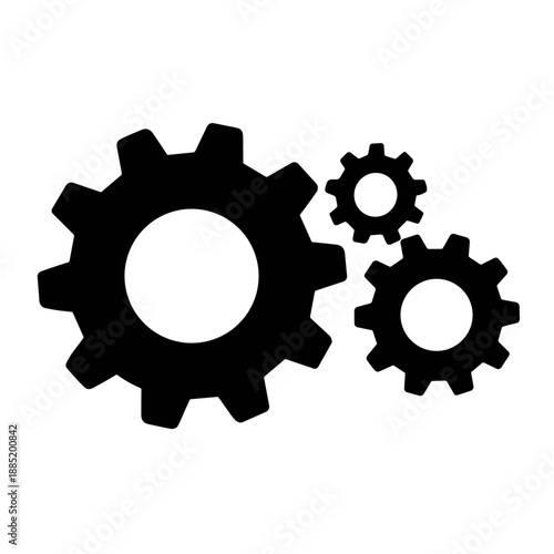 illustration gear wheels icon vector.