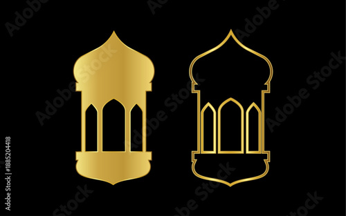 Mosque logo vector luxury icon illustration design