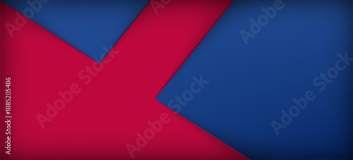 Abstract blue red banner geometric shapes background. Vector abstract graphic design banner pattern presentation background web template.
