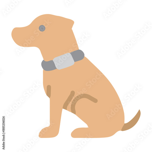Rescue Dog Vector Flat Icon Design