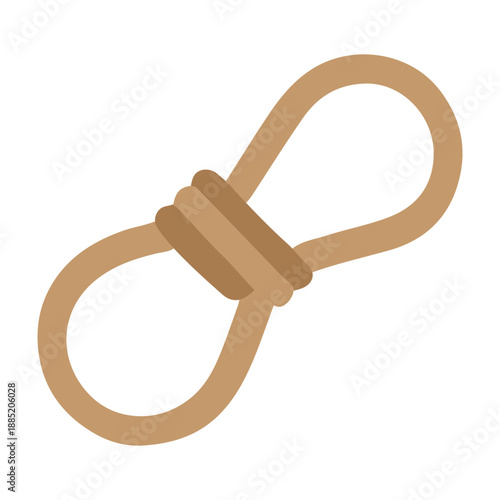 Safety Rope Vector Flat Icon Design