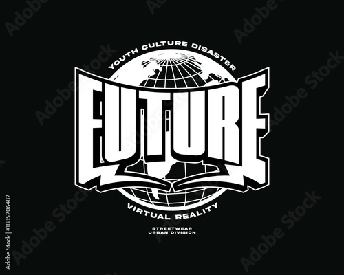 Creative Urban streetwear concept graphic tee vector design template