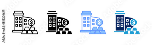 assets icon set multiple style collection