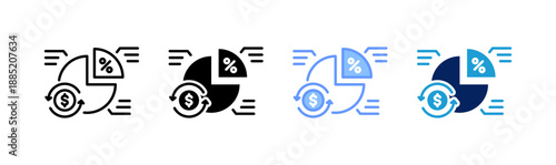 margin icon set multiple style collection