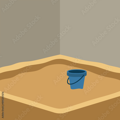 Sandbox With Small Bucket Illustration