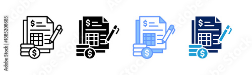 statement icon set multiple style collection