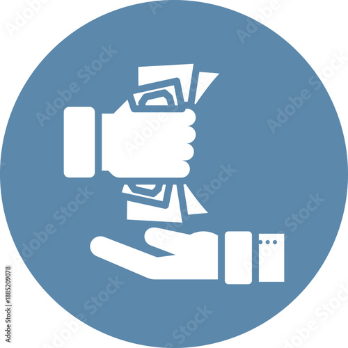 Bribe icon for dishonesty , website, application, printing, document, poster design, etc