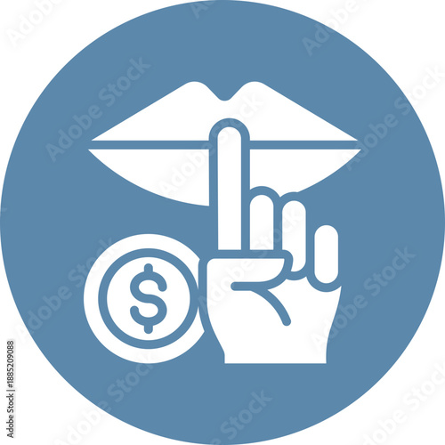 Silence icon for dishonesty , website, application, printing, document, poster design, etc