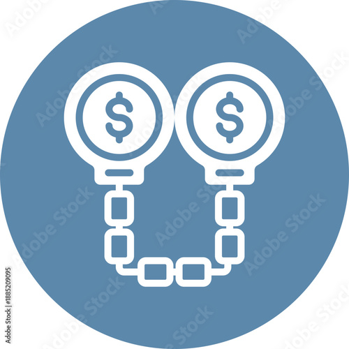 Handcuffs icon for dishonesty , website, application, printing, document, poster design, etc