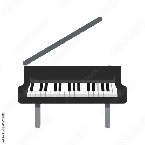 Simple Grand Piano Illustration Icon