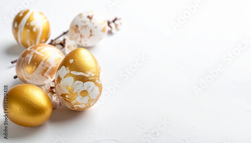 Illustrations of colorful Easter eggs