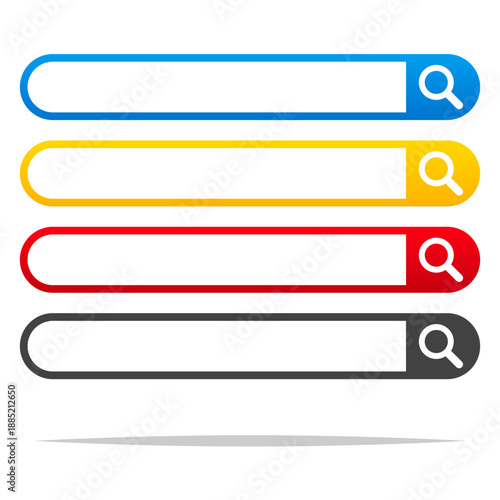 Search bar template vector isolated illustration
