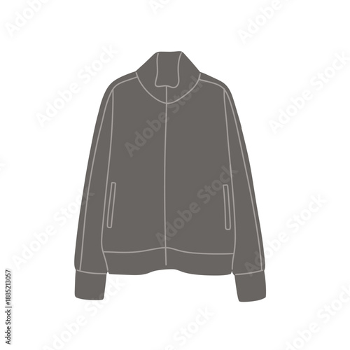 Flat vector illustration set of various jackets and outerwear styles. Clean outlines with soft muted colors . Ideal for fashion projects, icons, catalogs, apps, and branding.