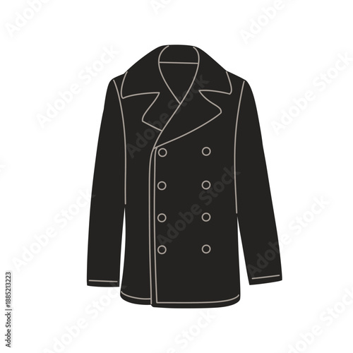 Flat vector illustration set of various jackets and outerwear styles. Clean outlines with soft muted colors . Ideal for fashion projects, icons, catalogs, apps, and branding.