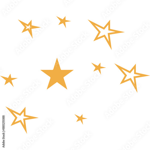 Gold Stars Ramadan Decoration