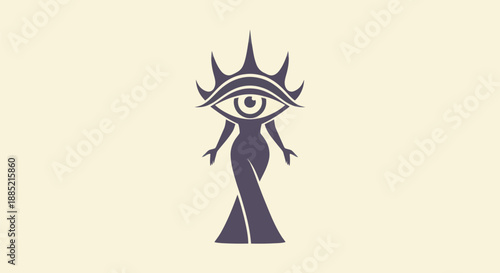 Abstract eye figure illustration