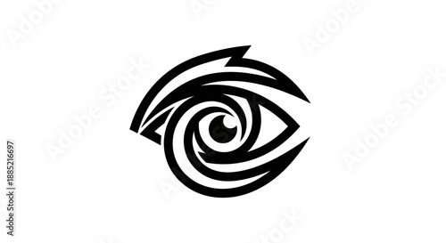 Abstract eye icon on white background